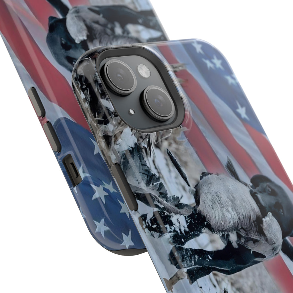 American Flag Retriever MagSafe Tough Cases - Kamo Skinz 