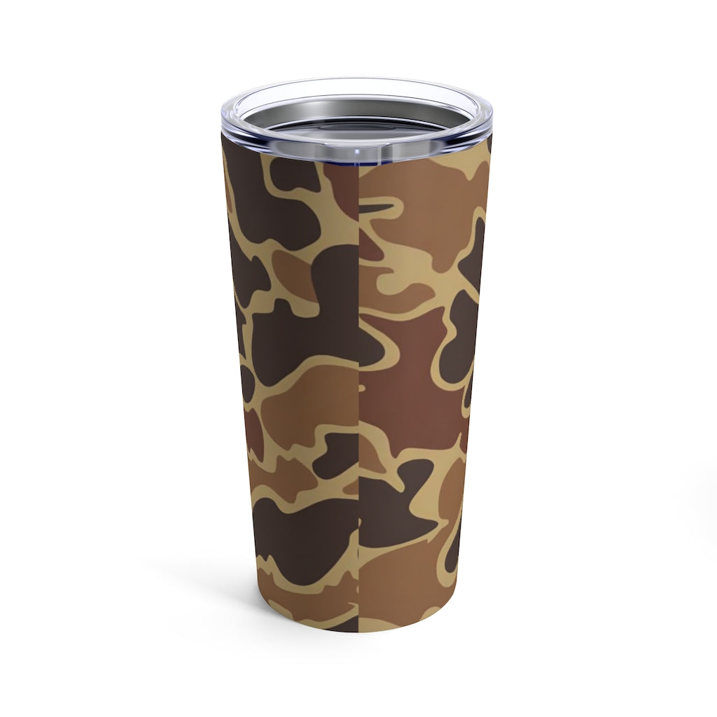 Camo Tumbler 20oz Earthy Green Camo Print Insulated Stainless Steel Cup